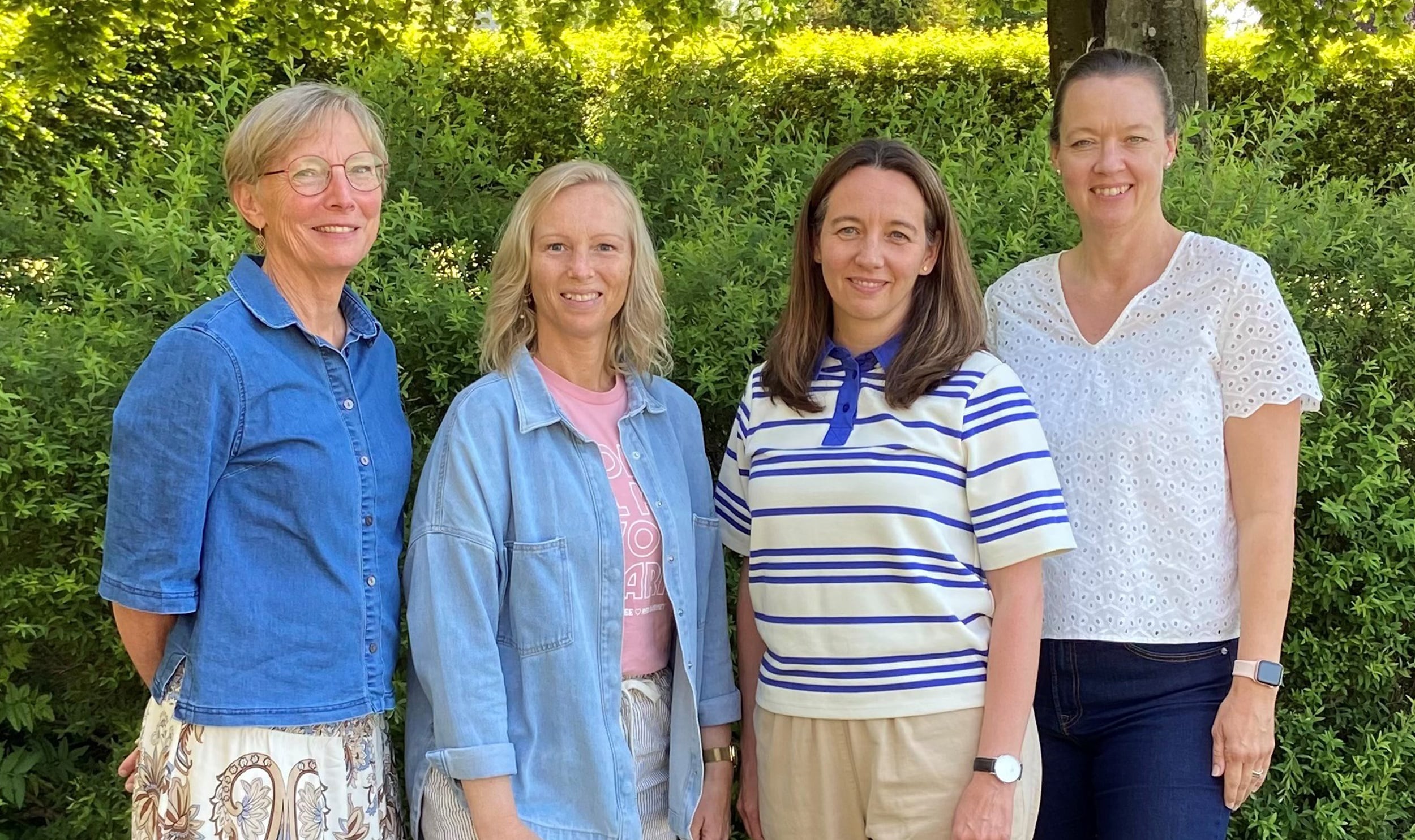 På billedet fra venstre mod højre ses Vibeke Dein, Majbrit Sangild, Anne-Mette Laursen Dam og Stine Gammelgaard